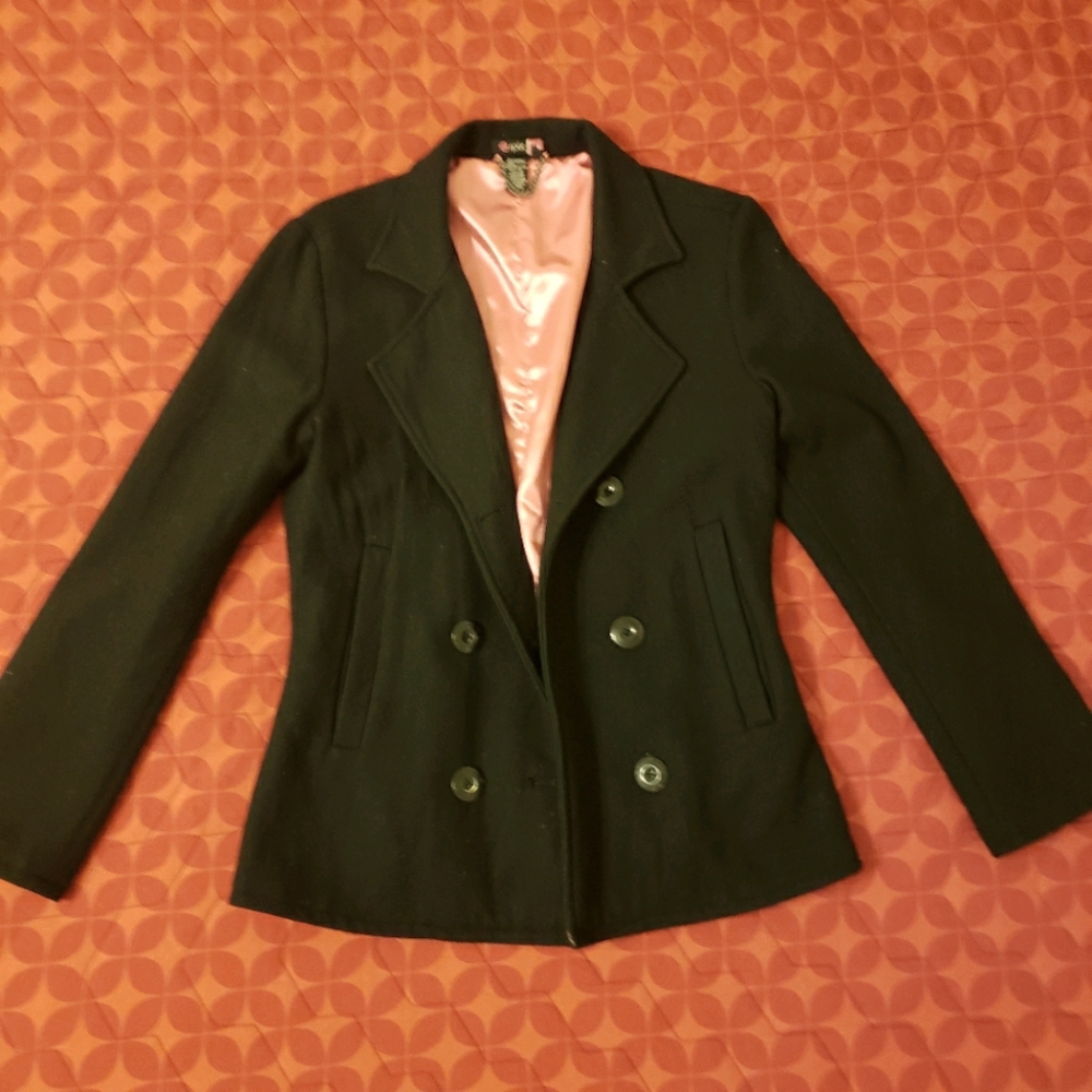 Black coat, long sleeve, warm size xs